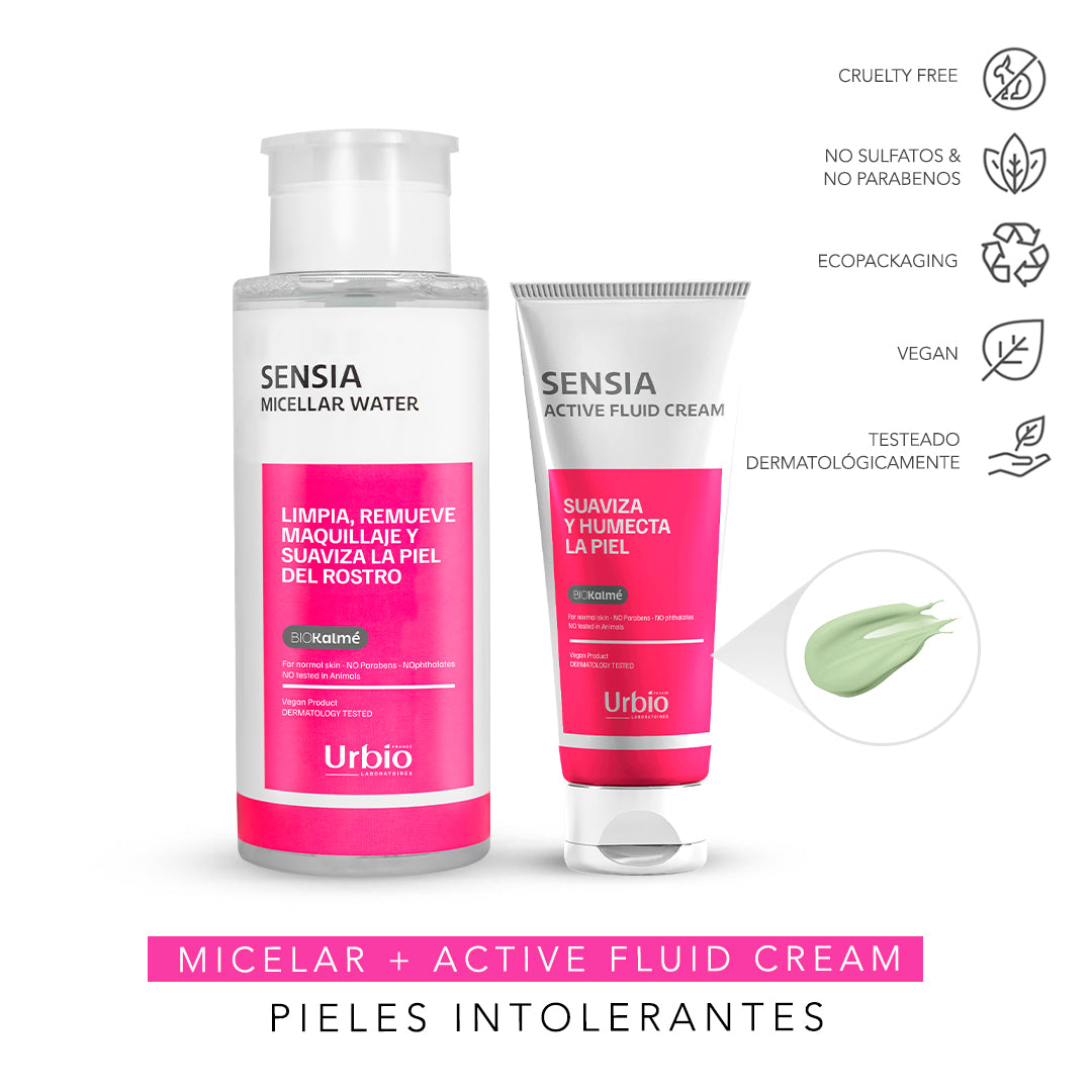 PACK SENSIA ACTIVE FLUID CR 40ML + MICELLAR W. 300ML