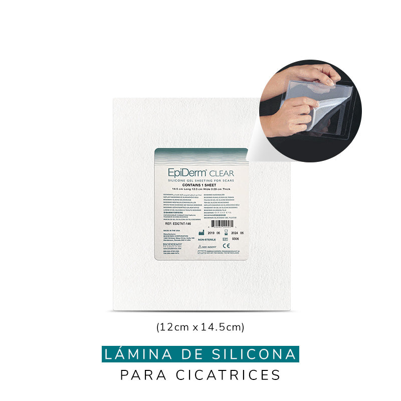 EPIDERM EDG 146 - LAMINA DE SILICONA GEL 12 X 14.5 CM